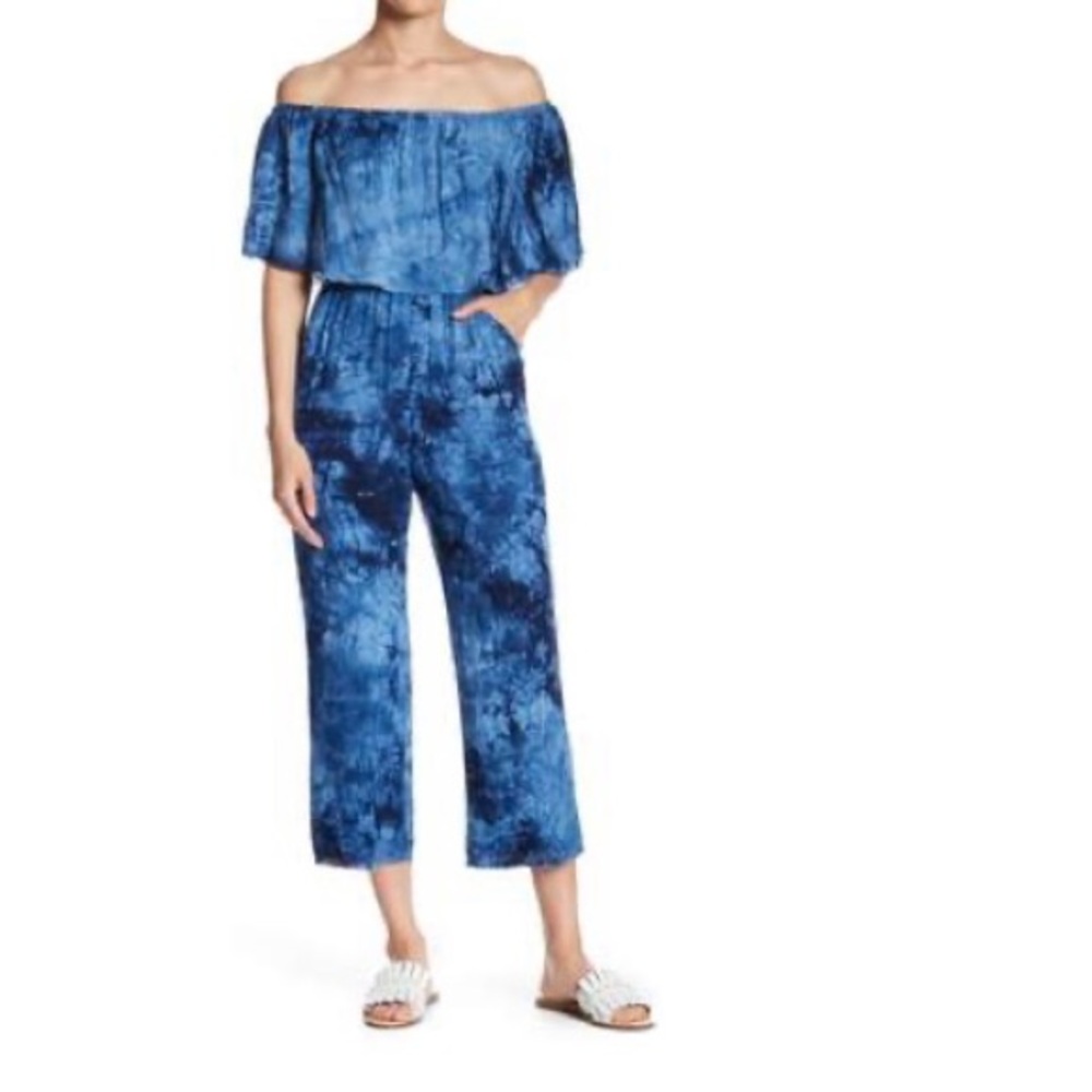 Honey Belle Strapless Tie Dye Jumpsuit